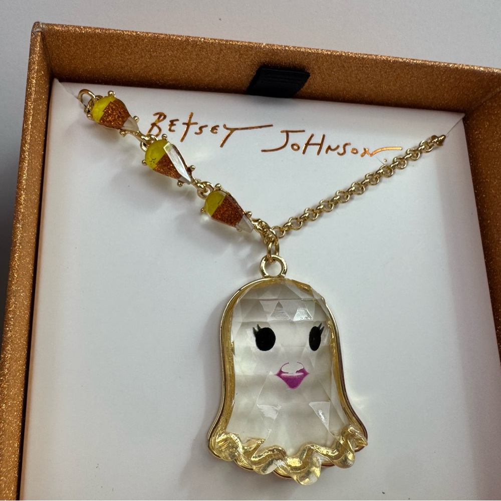 👻Betsey Johnson Adorable Ghost Earrings and Neclace Set - Picture 3 of 4